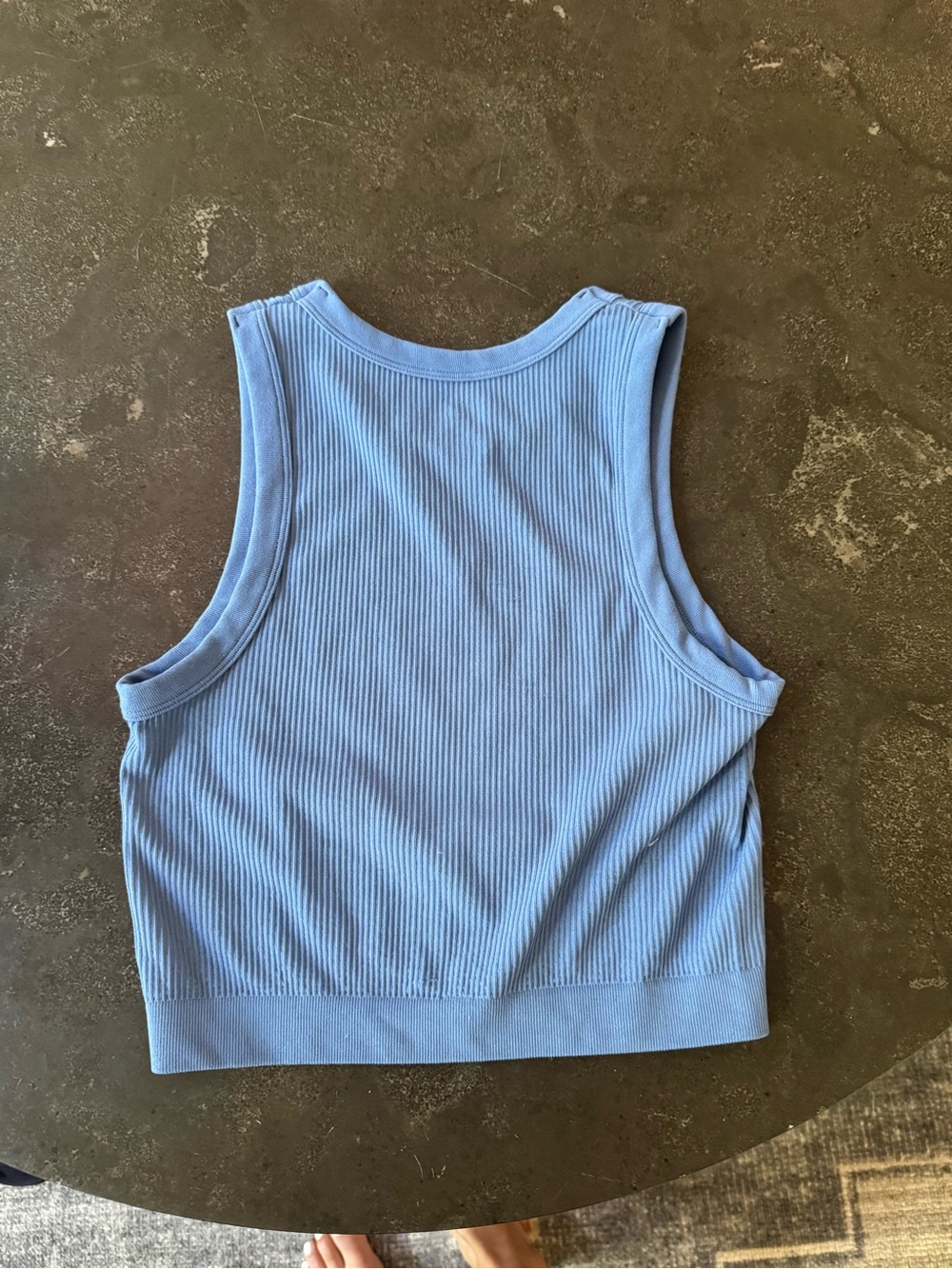 PacSun Light Blue Ribbed Crop Tank - Picture 3 of 3